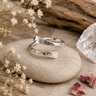 Modern Sterling Silver Thumb Ring, AI generated