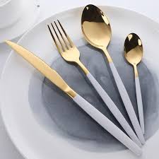 Italy Set Dinnerware Tableware Gold Dinnerware Dinnerware