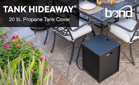Maybe you would like to learn more about one of these? Amazon Com Bond Manufacturing 67635 Cover Hideaway Table For Gas Fire Pits Suitable For Any 20lb Propane Tanks Black Garden Outdoor