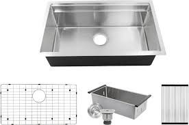 Our kitchen sinks come in a wide range of styles and sizes. Nantucket Sinks Srps322016 32 Inch Professional Prep Station Undermount Kitchen Sink Kit With 16 Gauge Stainless Steel Noise Reduction And Small Radius Corners