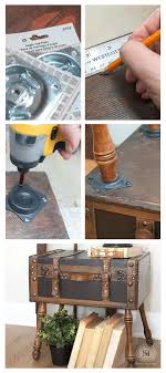 Table saws have an adjustment crank that raises and lowers the blade from where it sits inside the table. Salvaged Trunk With Diy Angled Legs Salvaged Inspirations