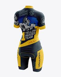 Download Download Women S Cycling Kit Mockup Back Half Side View Object Mockups Free Psd Mockup Templates