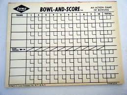 1960s Bowling Game Score Pad With 15 Sheets For Mixed Media Etsy Bowling Collage Scrapbook Bowling Games