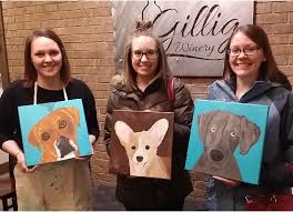 Home / custom pet canvas. Paint Your Pet S Portrait Canvas Class Gillig Winery Findlay Gillig Winery