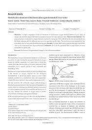 How are bacteria seeded in a bod test? Pdf Statistical Evaluation Of Biochemical Oxygen Demand Of River Water