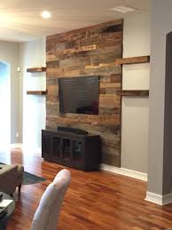 Orlando Barn Wood Accent Wall With Shelves Barn Wood Walls Living Room Accent Walls In Living Room Wood Walls Living Room