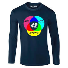 Eur 14.44 to eur 17.78. Answer Is 42 Men S Long Sleeve T Shirt Science Physics Hitchhikers Guide Galaxy Ebay