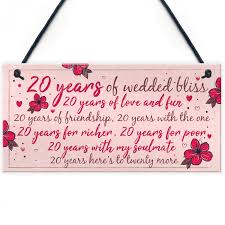 All these years, you have been amazing. 20th Wedding Anniversary Card Gift For Husband Wife Twenty Year