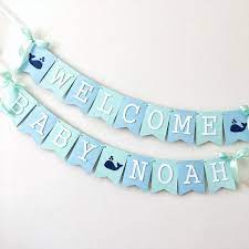 Whale Baby Shower Banner Nautical Boy Shower Decorations Whale Etsy Welcome Baby Banner Baby Shower Banner Boy Whales Baby Shower