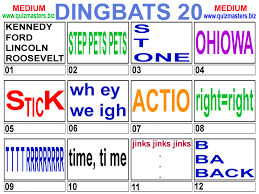 Dingbats | over 650 rebus puzzles! Dingbats