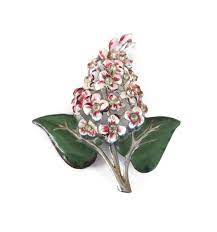 Pot Metal Flower Brooch Lilac Flowers Enamel Brooch Rhinestone Brooch Art Deco Vintage Brooch By Zephyrvinta Metal Flowers Vintage Brooches Flower Brooch