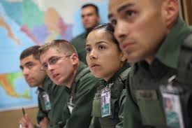US border patrol agents in training