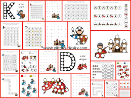 Knights and Dragons Do-a-Dot Printables {free}