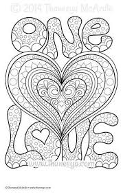 One Love Coloring Page By Thaneeya Mcardle Love Coloring Pages Mandala Coloring Pages Mandala Coloring
