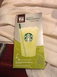 Starbucks Via Refreshers Cool Lime With Green Coffee Extract 10 Green Coffee Extract Green Coffee Lime