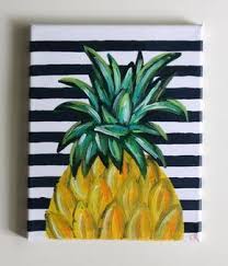 Canvas Painting Easy Beginners Easy Things To Paint On Canvas Easy Things To Paint Canvas Pai Pineapple Painting Pineapple Art Canvas Painting Diy