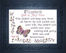 Elizabeth Name Blessings Personalized Cross Stitch Design Cross Stitch Personalized Cross Cross Stitch Designs