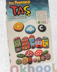 Tasboyama Tasboyamasanati Tasboyamatablo Stonepainting Tas Boyama Seti Icerisinde Taslar Boya Firca Ve Taslari Yerlestirmek Icin Ahsap Tabla Bulunuyor I 2020