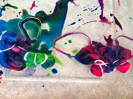 Diy mask diy face mask tye dye bleach tie dye tips tie dye tutorial tie dye party tie dye crafts earth day activities puffy paint. Diy Tie Dye Face Masks Clumsy Crafter