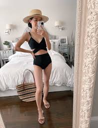 The second swimsuit i found to help cover a belly pooch is by west of melrose and is called knotical tie front one piece swimsuit. Belly Flattering Swimwear Coverup Finds