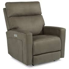 Latitudes Ezra Contemporary Power Recliner With Power Headrest And Lumbar By Flexsteel Power Recliners Furniture Recliner