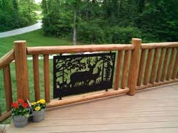 Decorative Railing Panel Inserts For Custom Metal Railing Look By Metal Artist Deck Railing Design Front Porch Decorating Deck Railings