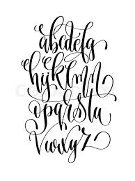 Stock Vector Of Black And White Hand Lettering Alphabet Design Handwritten Brush Scrip Lettering Alphabet Fonts Handwriting Alphabet Lettering Alphabet Fonts