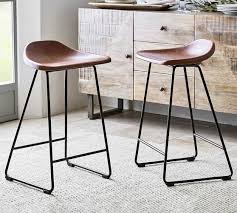 Brenner Leather Counter Stool Pottery Barn