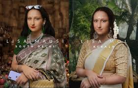 Woman imagines Mona Lisa from different states in India, See pics