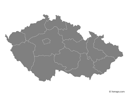 Map is showing the czech republic and the surrounding countries with international borders, the national capital prague (praha), provinces capitals, major cities, rivers, main roads, railroads and. Grey Map Of Czech Republic Free Vector Maps