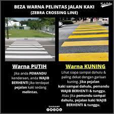This page provides all possible translations of the word zebra crossing in the malay language. Selalu Nampak Tapi Tak Tahu Beza Antara Zebra Crossing Kuning Putih Jangan Terkejut Pulak