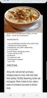 Maryland Cream Of Crab Soup Cream Of Crab Soup Recipe Crab Soup Recipes Crab Soup