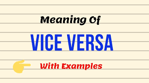 Meaning Of Vice Versa English Vocabulary Lessons Urdu Hindi Youtube