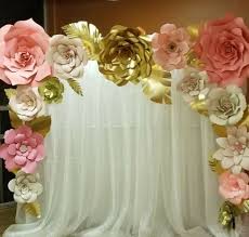 15pcs Large Paper Flowers Backdrop Wedding Decor Bridal Etsy In 2020 Paper Flower Wall Decor Paper Flower Backdrop Wedding Paper Flowers Wedding