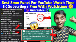 1K subscribers free में 🤫🔥 4000 hours watch time smm panel | best smm  panel for YouTube Watchtime - YouTube
