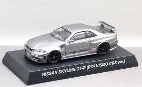 Kyosho 164 Book Collection No.5 Nissan Skyline GT-R R34 Nismo CRS Version  Gray
