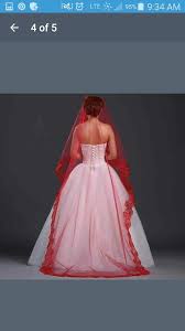 Red Veil White Wedding Dress Strapless Dress Formal Dresses White Wedding Dresses