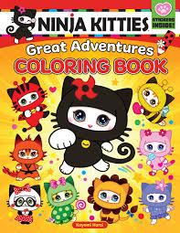 Each ninja element has its own strength and weakness. Ninja Kitties Great Adventures Coloring Book Happy Fox Books Bring Kitty Characters To Life With Color From The Quiet Creative Panda To The Athletic Strong Dragon Includes Free Bonus Stickers