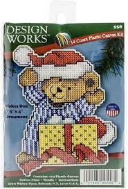Or any stitch which you like. Design Works Bear Christmas Ornament Plastic Canvas Kit 558 123stitch