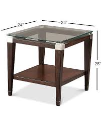Furniture Silverado Glass Top Rectangular End Table Glass Top End Tables End Tables Table