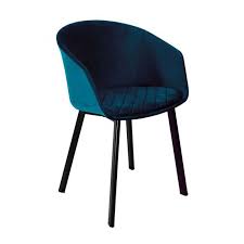 stoel velvet vic blauw eetkamerstoelen stoelen moderne stoelen