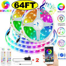 We feature 7 setups that have the absolute best led lighting for music studios. 20m 65ft 5050 Rgb Led Strip Lights Bluetooth Remote Power Kit Led Light Room Ebay