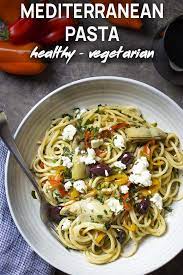 Vegetarian Mediterranean Pasta With Feta And Artichokes Recipe Mediterranean Pasta Mediterranean Recipes Healthy Eating Recipes