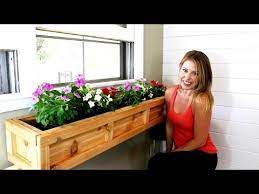 Drill drainage holes in the bottom of the window box. The 20 Window Planter Box Easy Diy Project Youtube