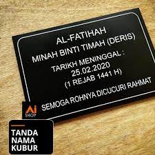 Sebelum masa ini, nama keluarga. Ai Shop Tanda Nama Kubur Acrylic Harga Ada Pada Setiap Facebook