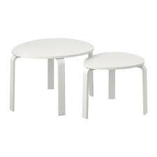 Svalsta Nest Of Tables Set Of 2 White Stain Ikea Coffee Table Ikea Side Table Living Room End Tables