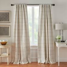 Loha grommet top curtain panels are elegant and sophisticated, sure to add the finishing touch to your home decor project. Brighton Windowpane Plaid Blackout Window Curtain Panel 52 X 84 Linen Elrene Home Fashions Target