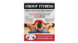 Sweat Fitness & Performance Group Fitness Flyer - eVision Digital