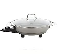 Electric Skillet By Cucina Pro 1810 Stainless Steel With Tempered Glass Lid 12 Round Find Out Best Electric Skillet Electric Skillets Kitchen Devices