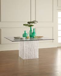 Park glass extension dining table. Bernhardt Arctic Square Dining Table Neiman Marcus